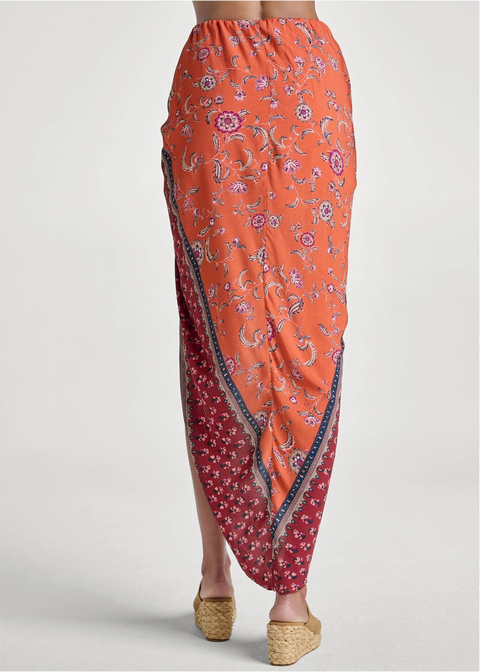 Paisley Print Wrap Skirt - Red Multi sold by VENUS product image thumbnail 2