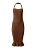 Halter Bandage Dress  - Brown sold by VENUS