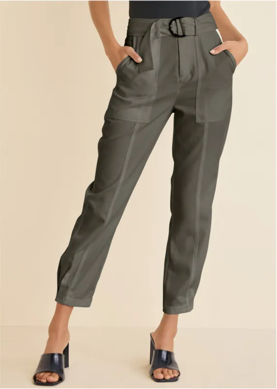 Relaxed Twill Straight Pant - Olive sold by VENUS