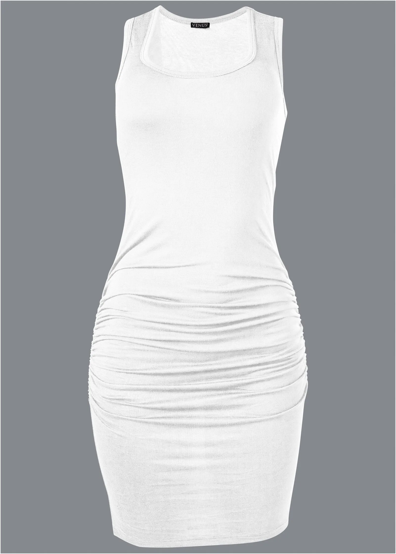 Ruched Tank Dress - White sold by VENUS product image thumbnail 4