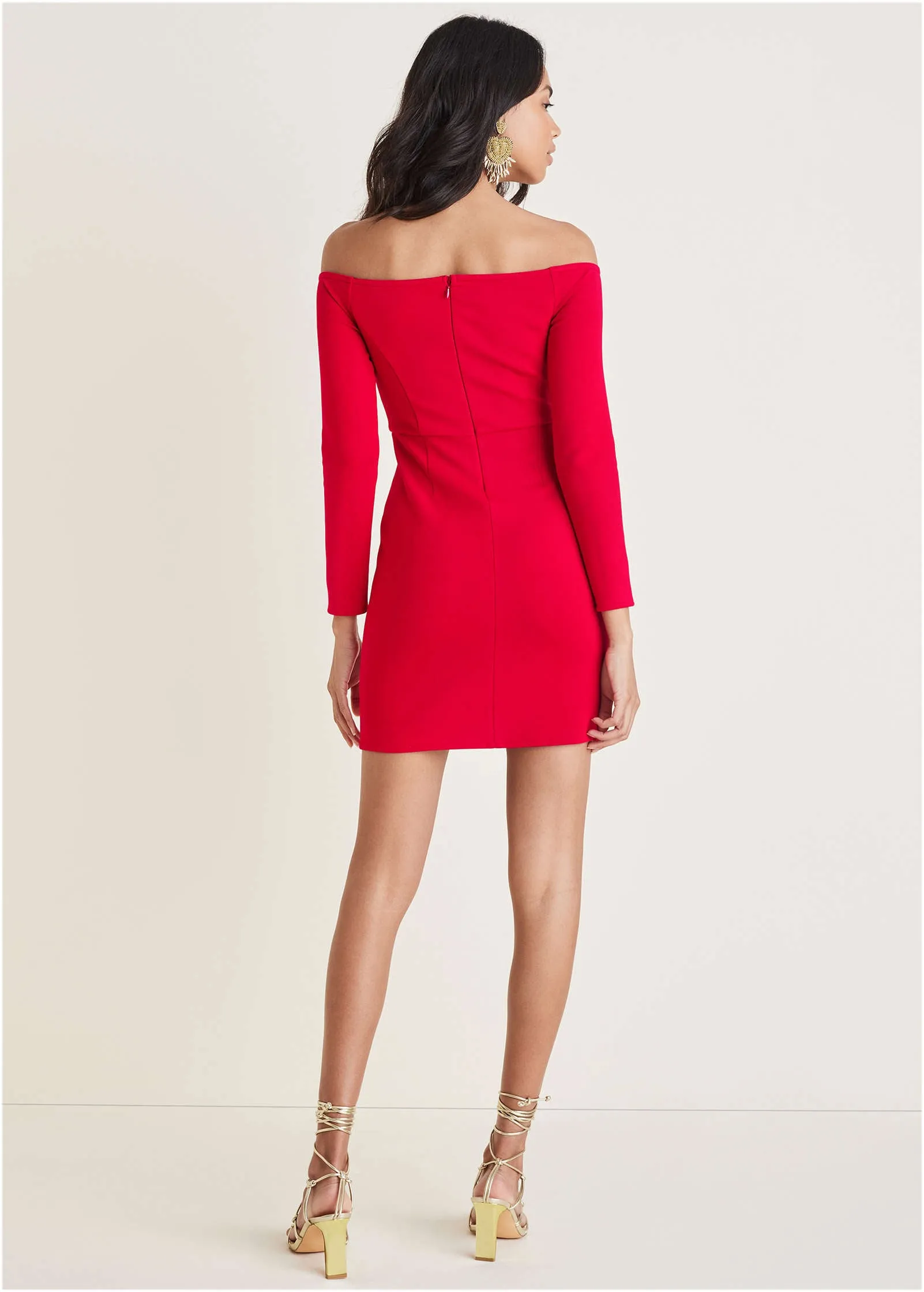 Off-The-Shoulder Mini Dress - Equestrian Red sold by VENUS product image thumbnail 2