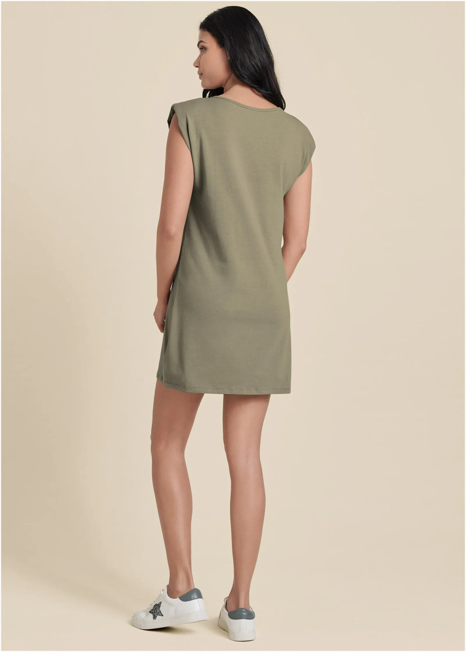 Easy Shift Dress - Olive sold by VENUS product image thumbnail 3