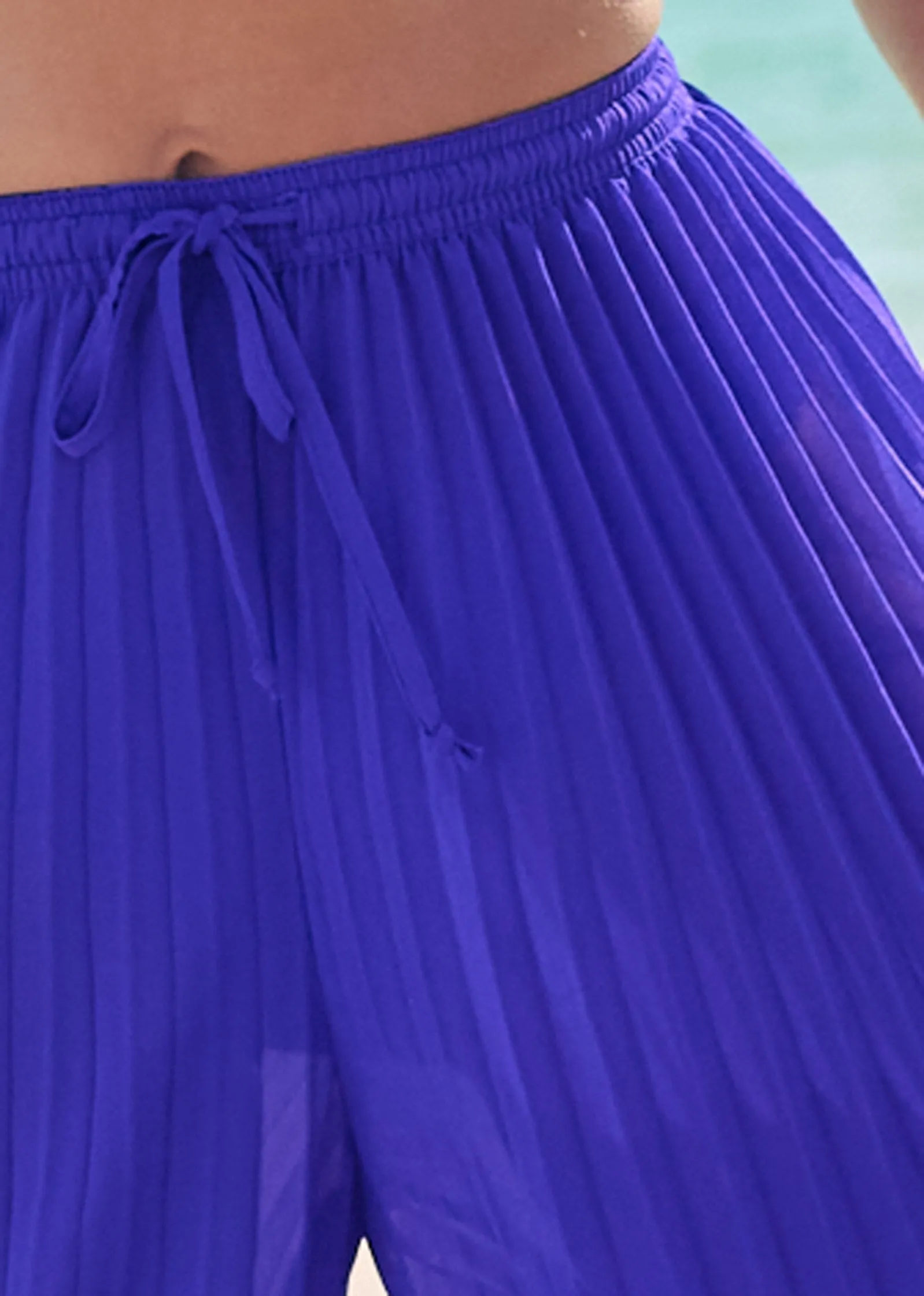 Pleated Cover-Up Pants - Cobalt Blue sold by VENUS product image thumbnail 3
