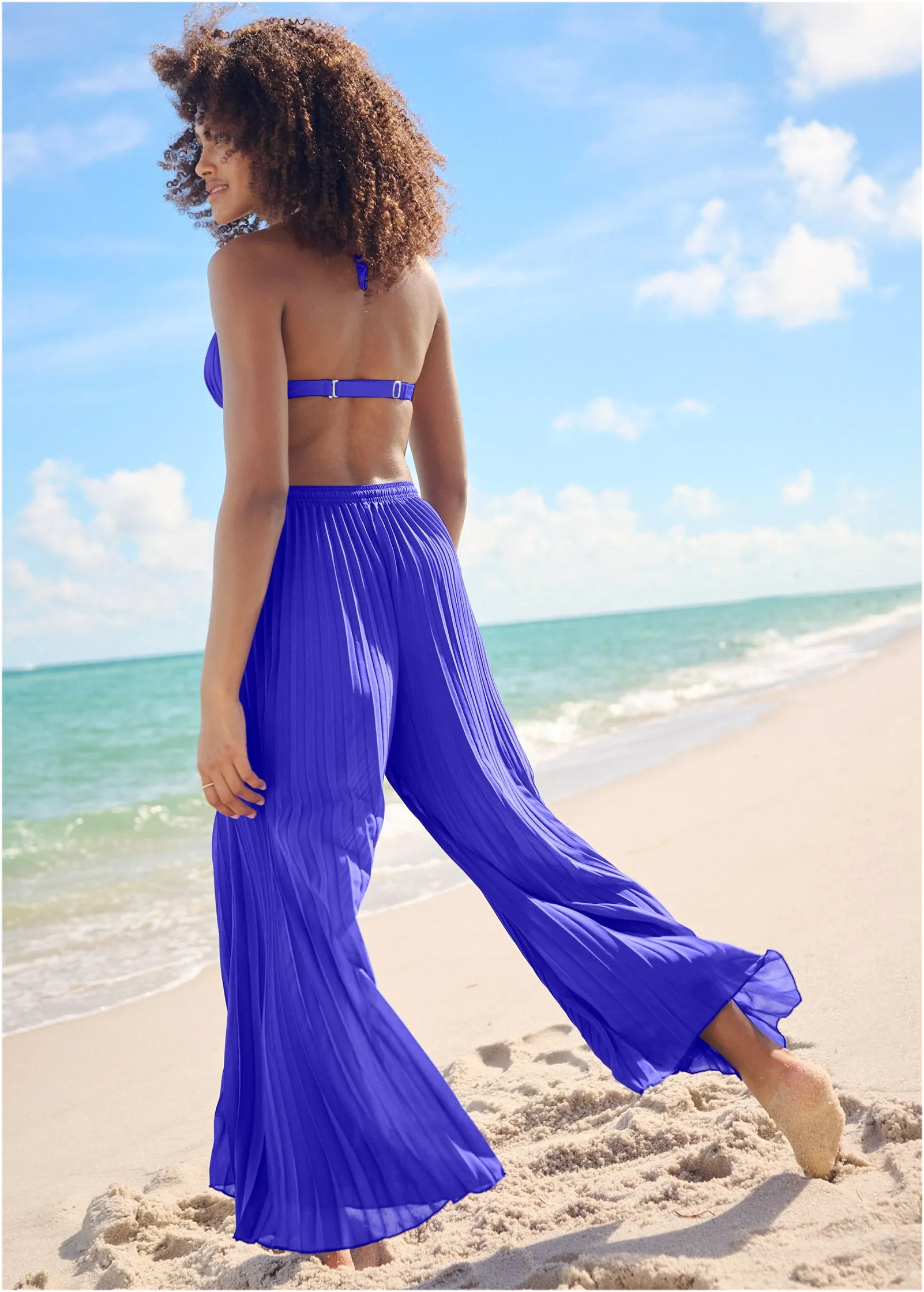 Pleated Cover-Up Pants - Cobalt Blue sold by VENUS product image thumbnail 2