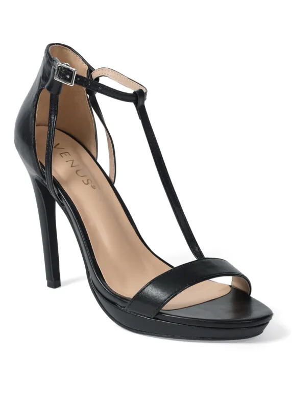 T-Strap Heels - Black made by VENUS
