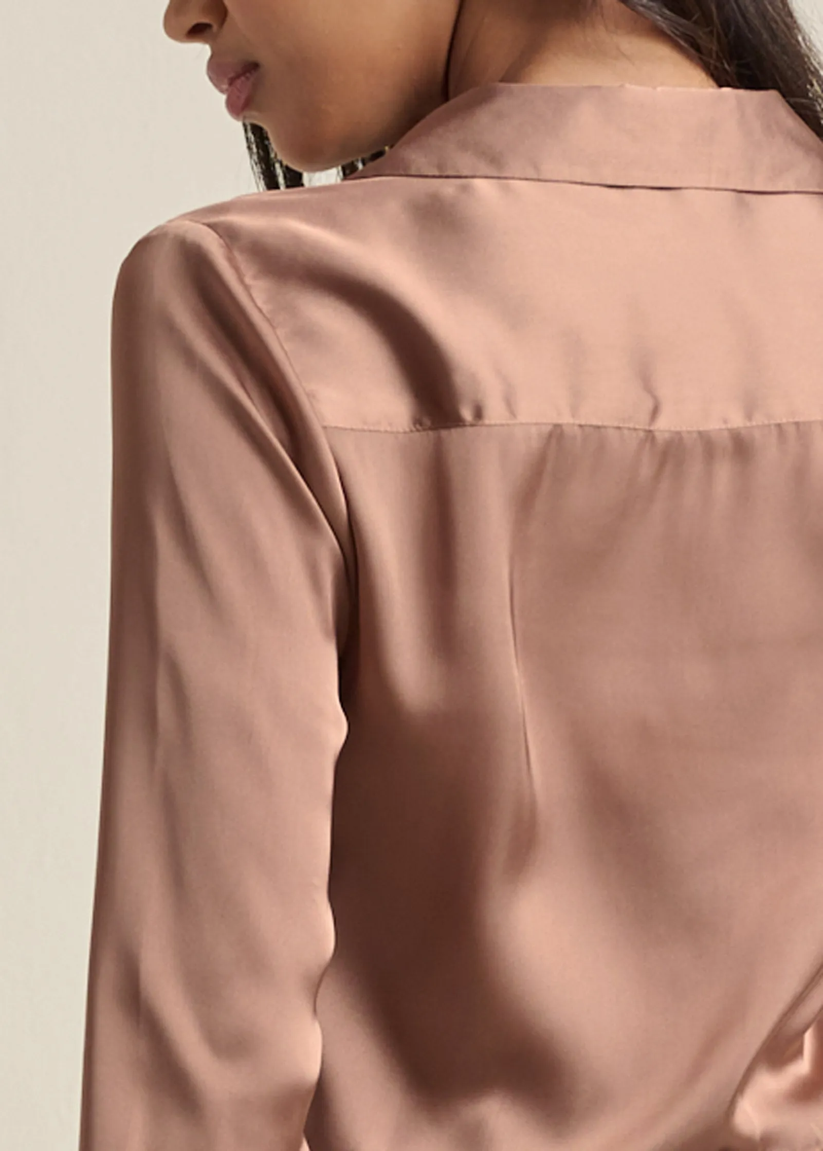 Satin Crop Blouse - Taupe sold by VENUS product image thumbnail 4
