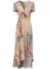 Surplice Maxi Dress - Orange Multi sold by VENUS