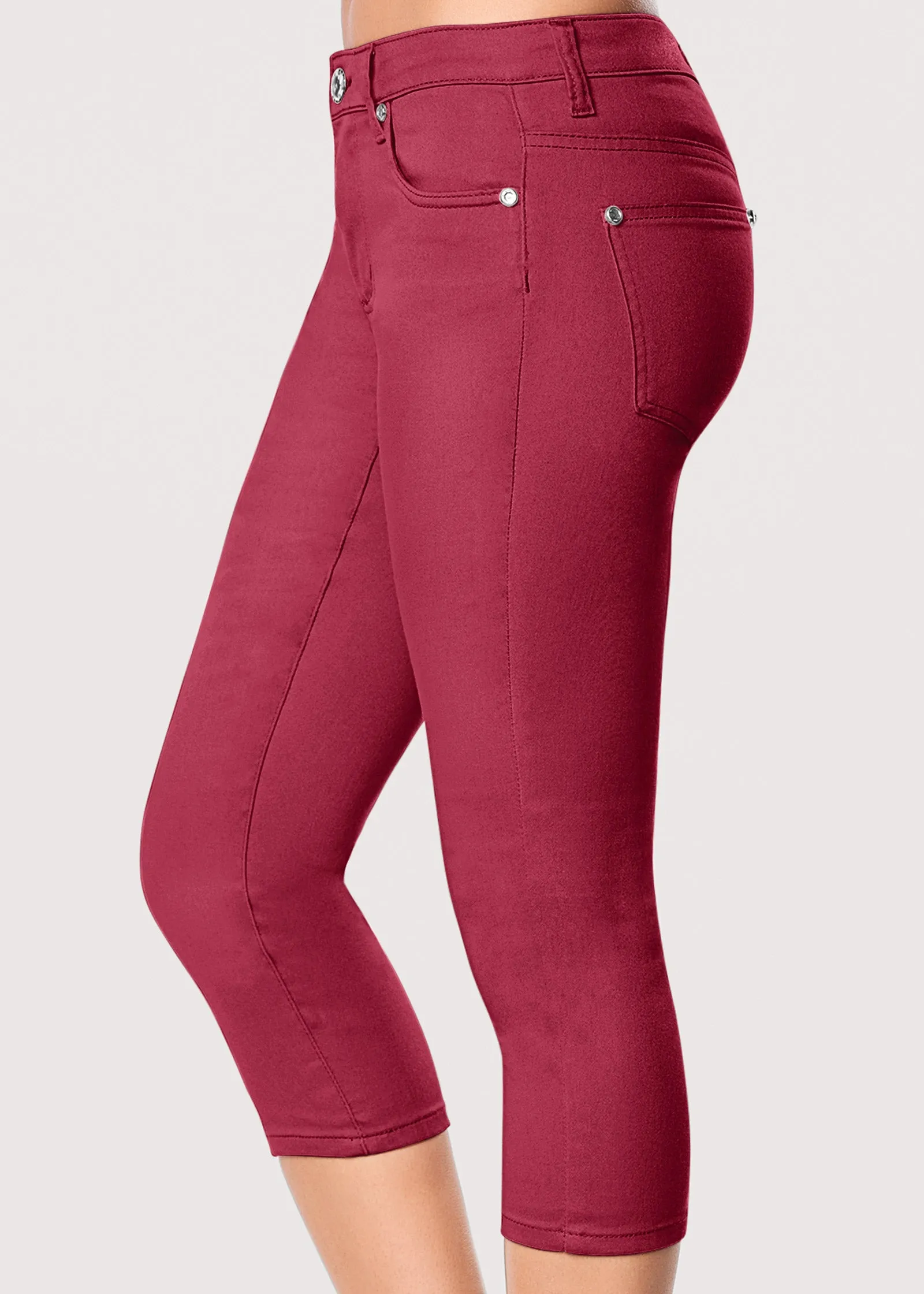 Cindy Capri Jeans - Dark Red sold by VENUS product image thumbnail 5
