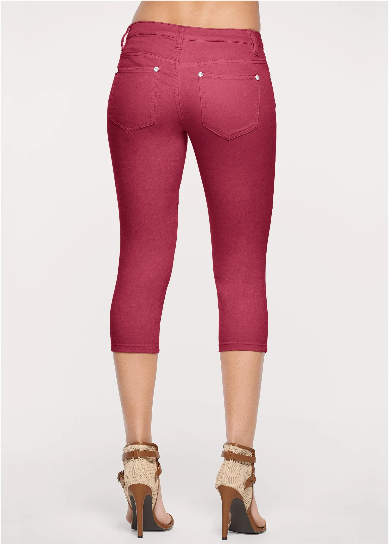 Cindy Capri Jeans - Dark Red sold by VENUS product image thumbnail 2