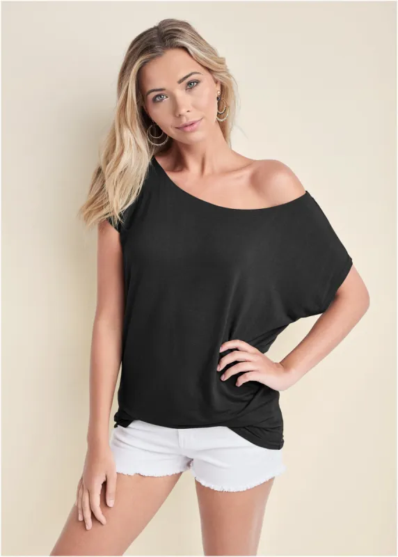 Casual Tee - Black sold by VENUS