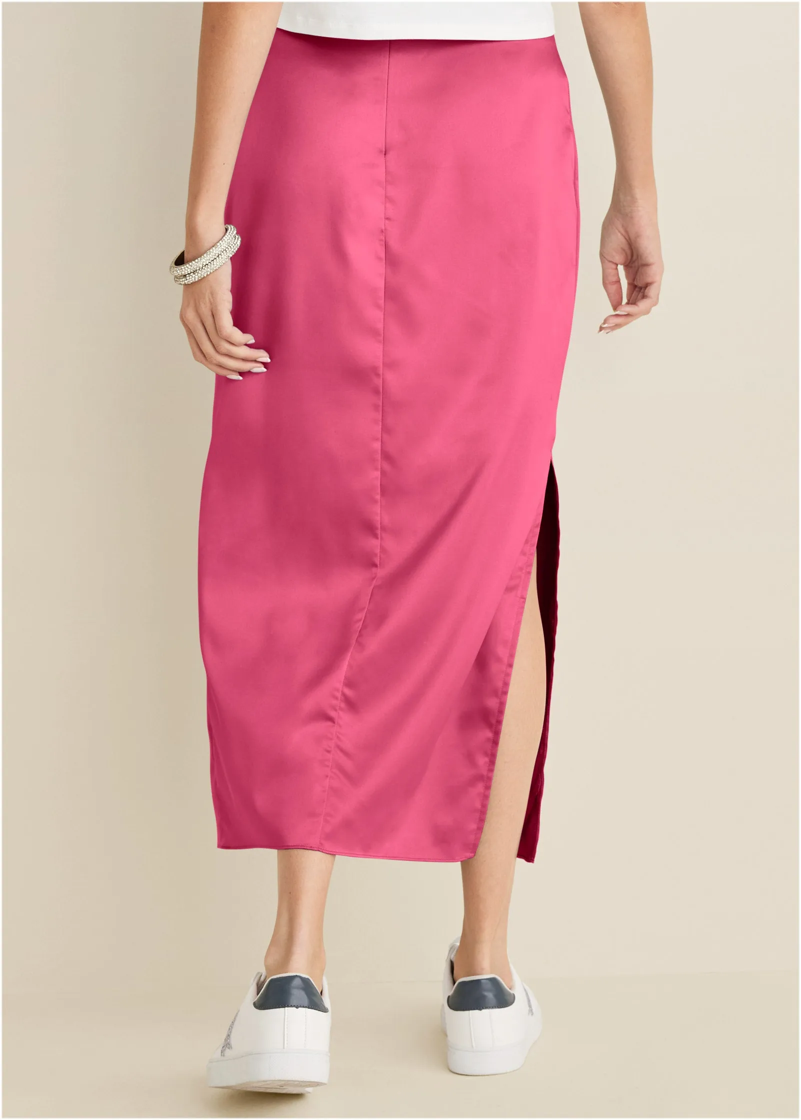 Midi Slip Skirt - Hot Pink sold by VENUS product image thumbnail 2