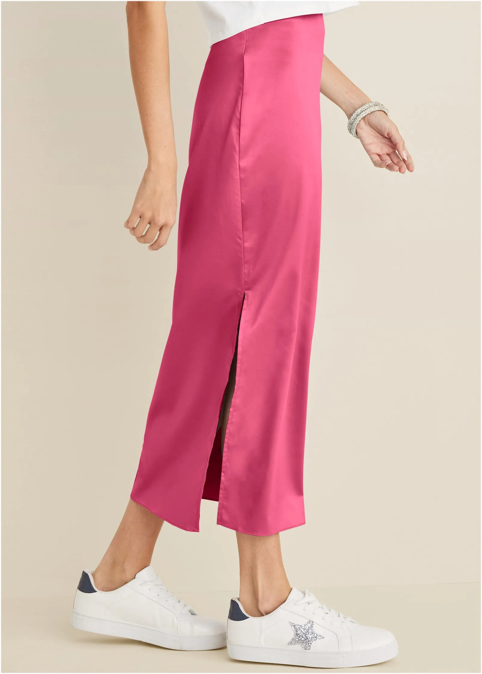 Midi Slip Skirt - Hot Pink sold by VENUS product image thumbnail 3