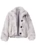 Faux-Fur Button Coat - White sold by VENUS