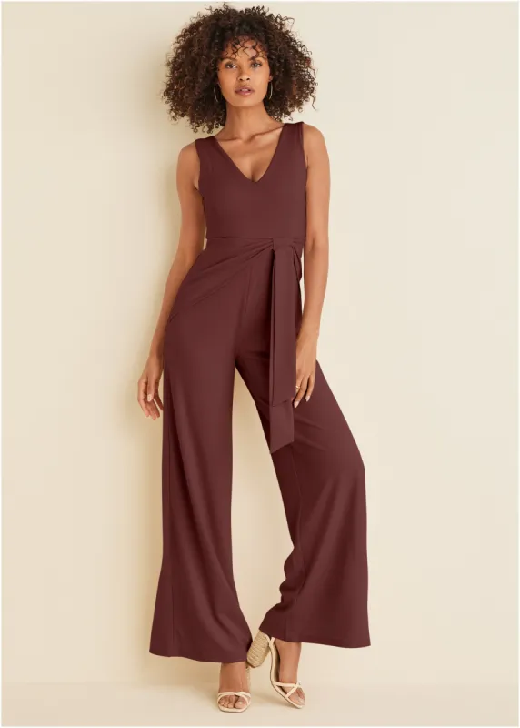 Wide Leg Jumpsuit - Auburn made by VENUS
