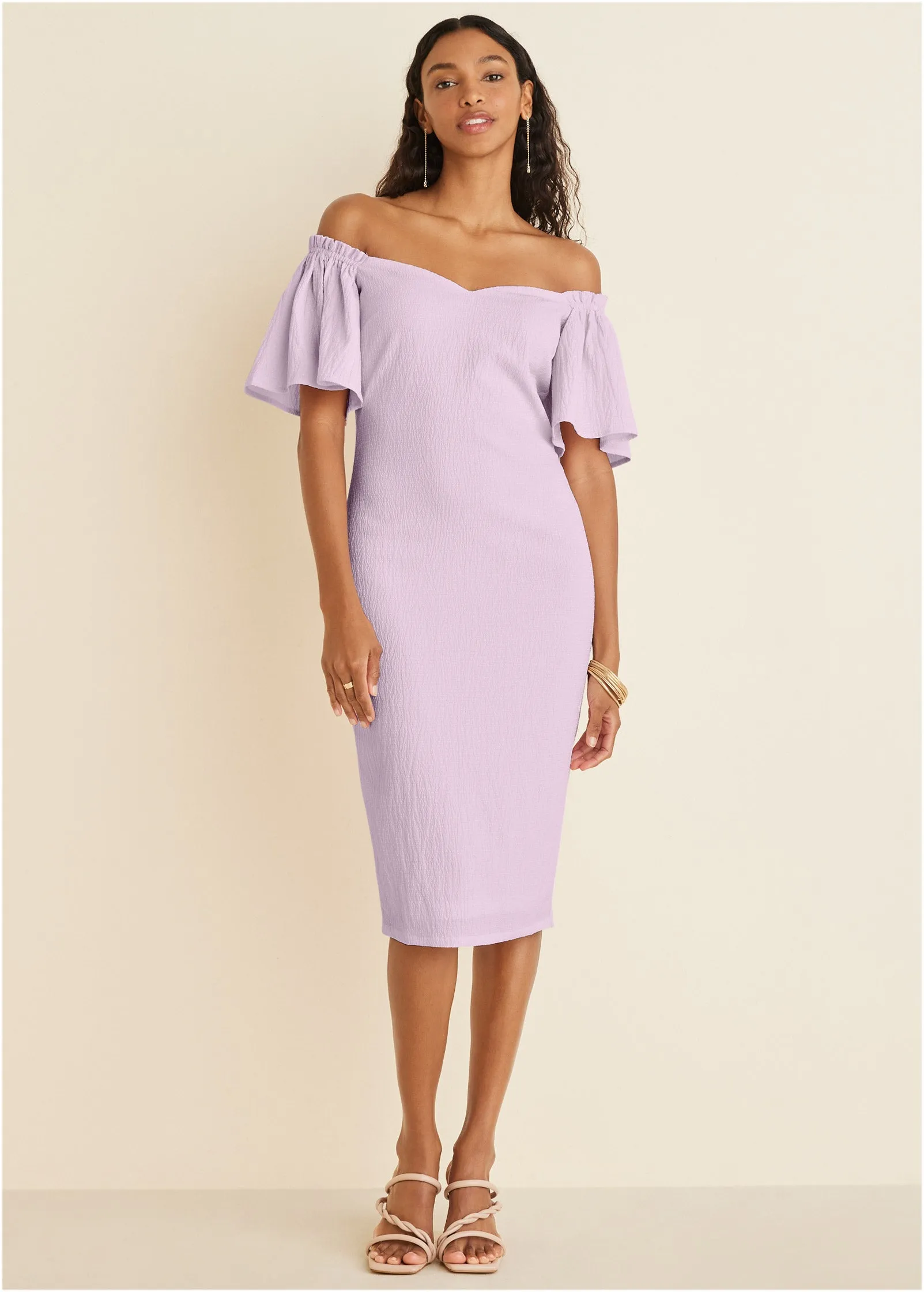 Sweetheart midi dress - Lilac sold by VENUS