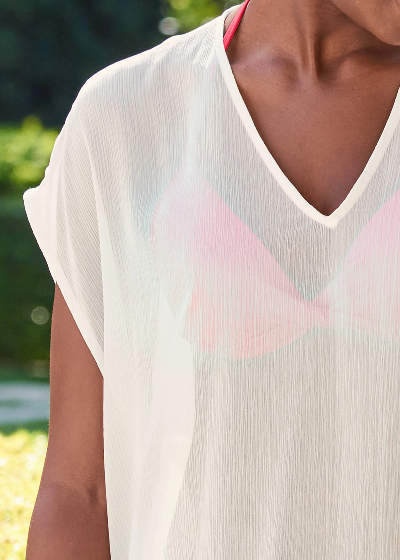 Ruffle Hem Tunic - Pearl White sold by VENUS product image thumbnail 3