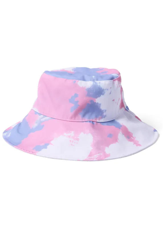 Tie-Dye Floppy Bucket Hat - White Multi sold by VENUS