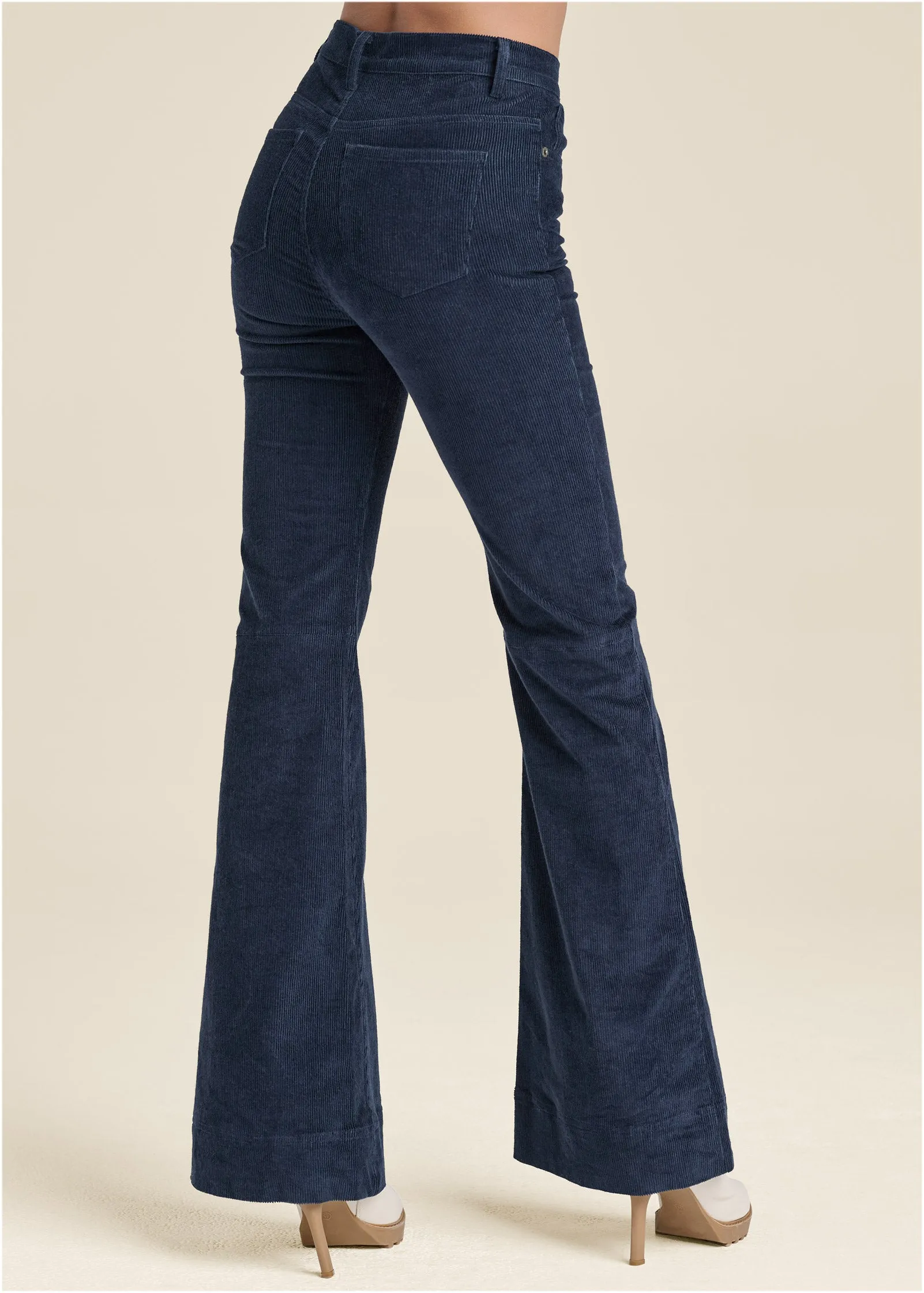 Corduroy Flared Pants - Navy sold by VENUS product image thumbnail 2