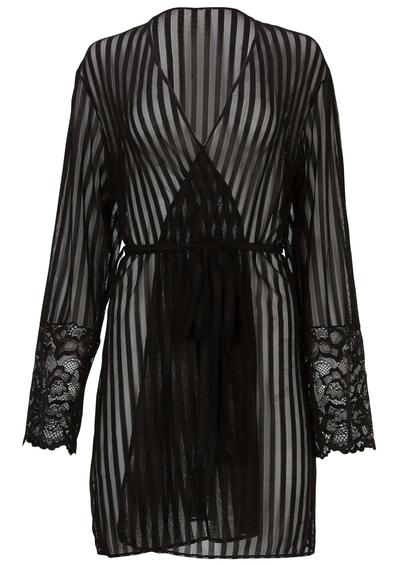 Illusion Lace Robe - Onyx Stripe sold by VENUS product image thumbnail 5