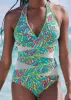 Peek-A-Boo Halter One-Piece - Tropical Twist sold by VENUS