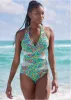 Peek-A-Boo Halter One-Piece - Tropical Twist sold by VENUS