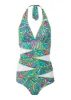 Peek-A-Boo Halter One-Piece - Tropical Twist sold by VENUS