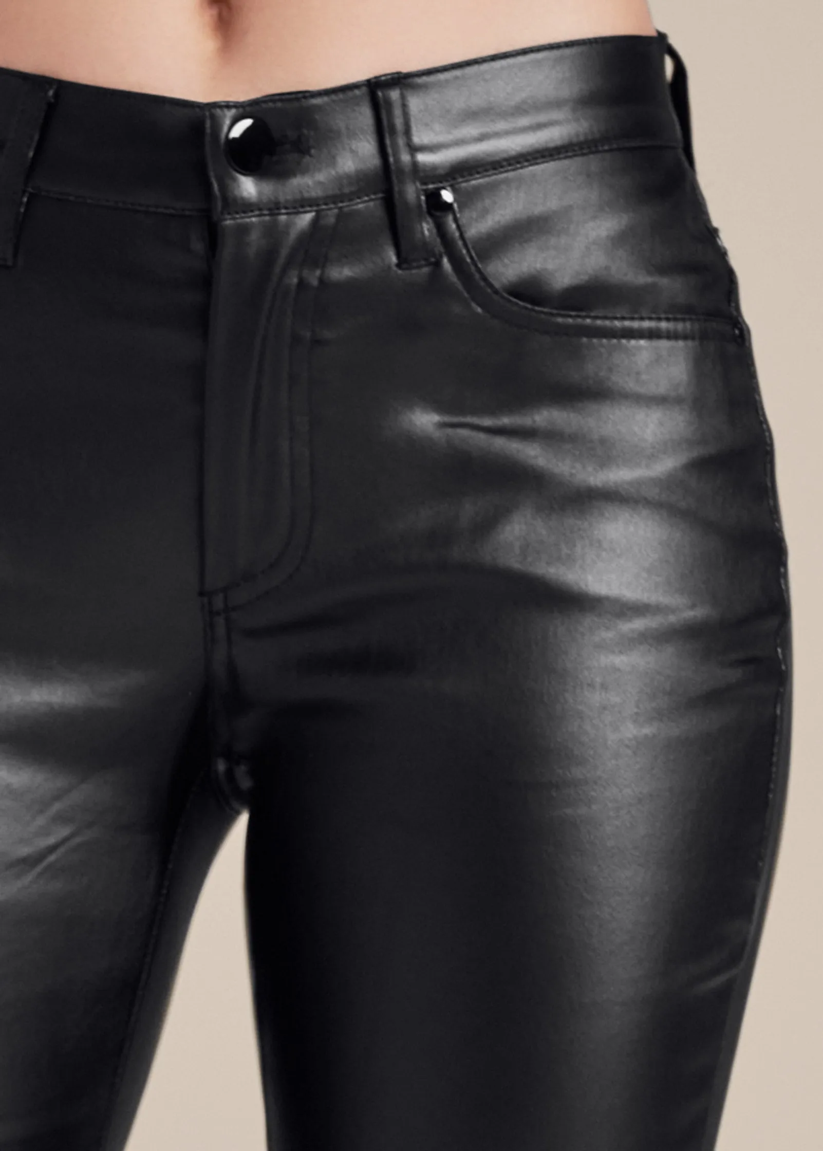 5-Pocket Faux-Leather Pants - Black sold by VENUS product image thumbnail 4