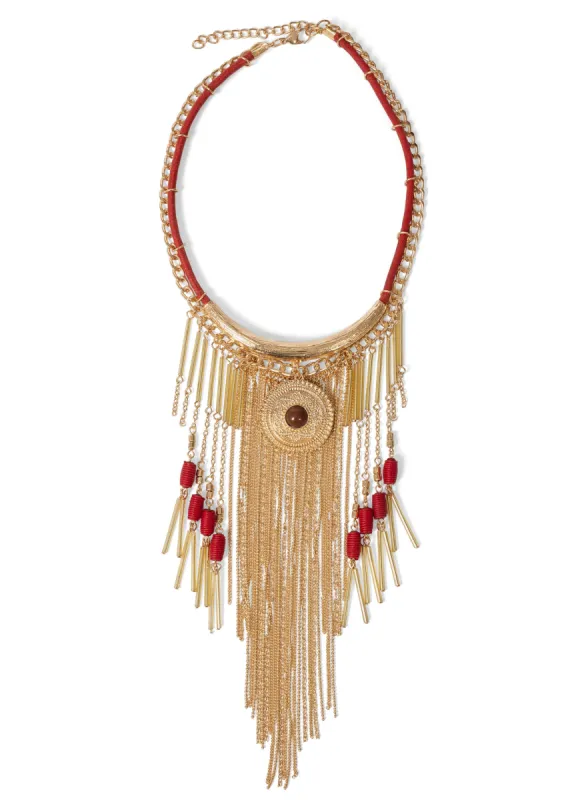 Tassel Beaded Necklace - GLARE sold by VENUS