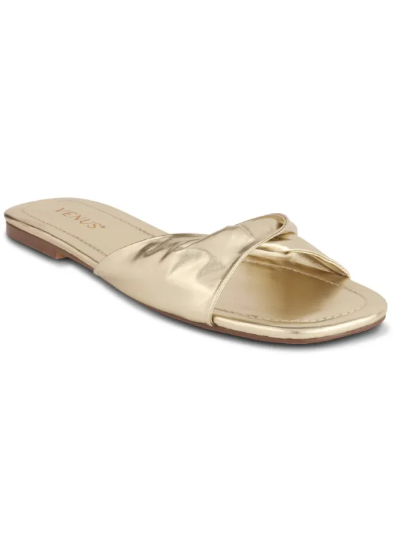 Twist Flat Sandal - Gold made by VENUS