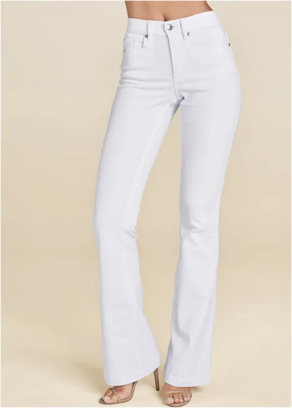 Halle Bootcut Jeans - White sold by VENUS