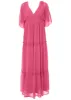 Flutter Sleeve Maxi Dress - Hot Pink sold by VENUS
