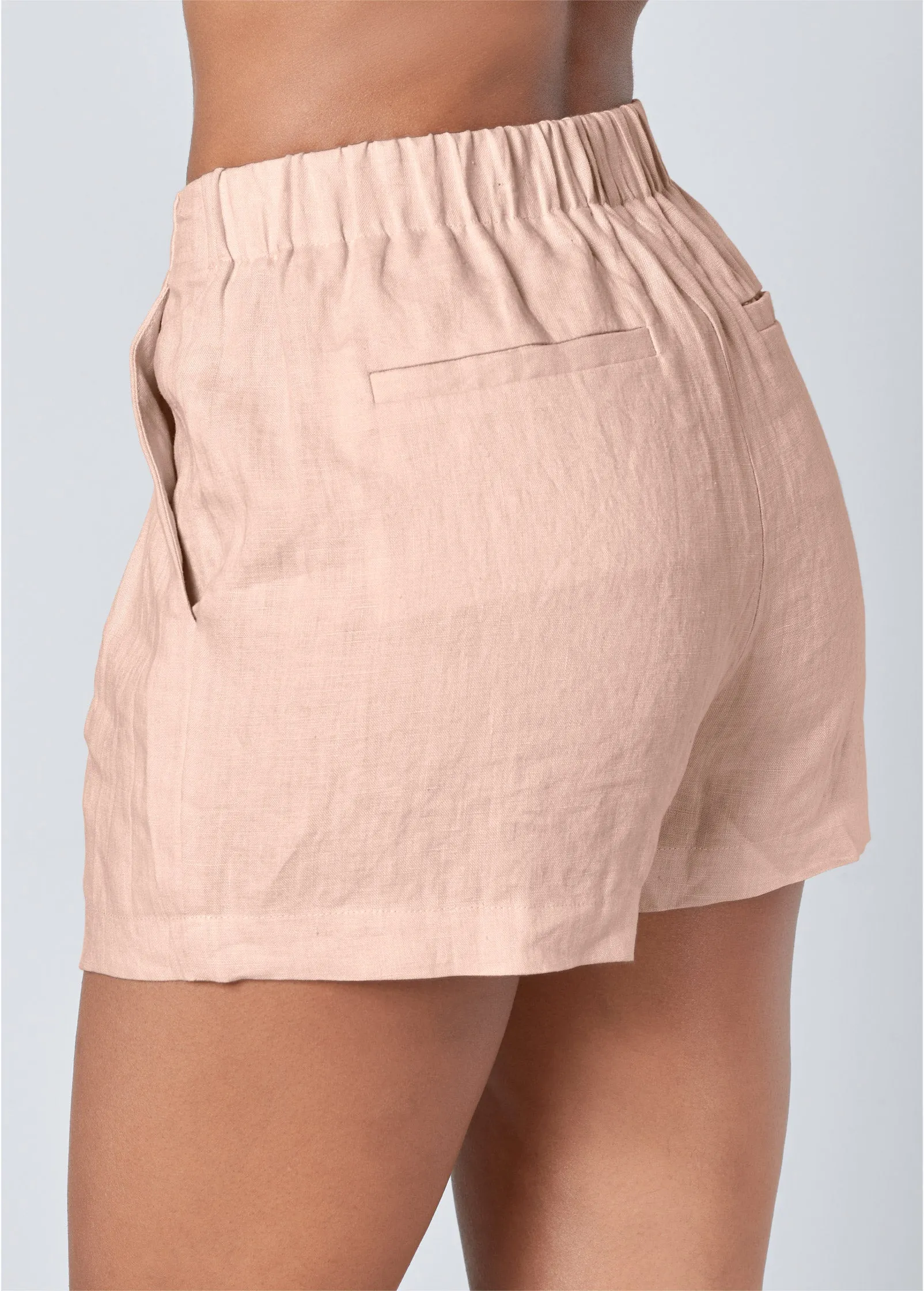 Linen Shorts - Blush sold by VENUS product image thumbnail 5