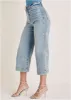 Sophia Wide Leg Crop Jeans - Light Wash sold by VENUS