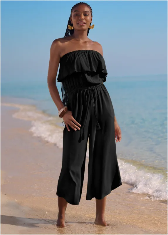 Strapless Jumpsuit - Black Beauty sold by VENUS