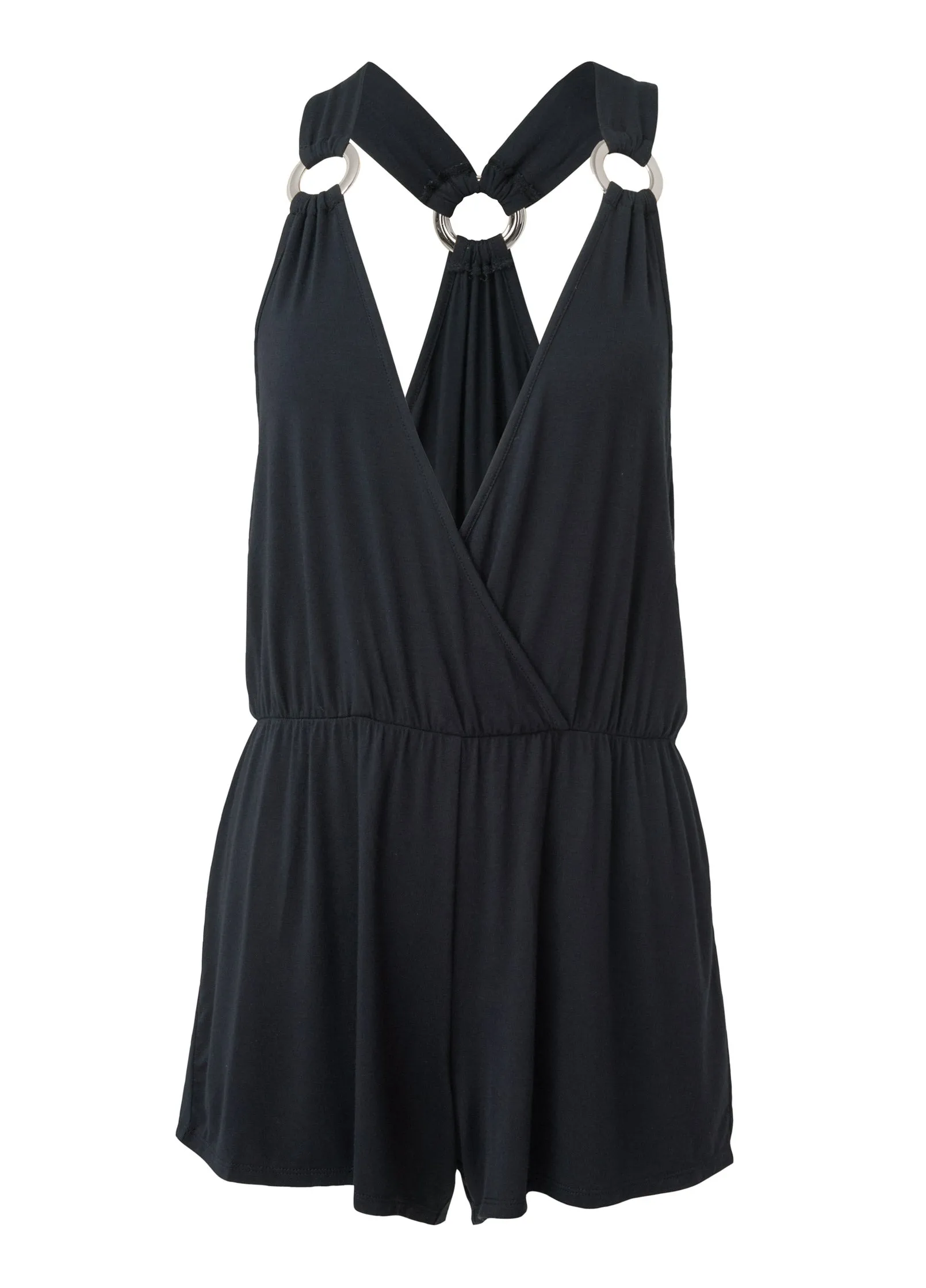 Surplice Romper Cover-Up - Black Beauty sold by VENUS product image thumbnail 3