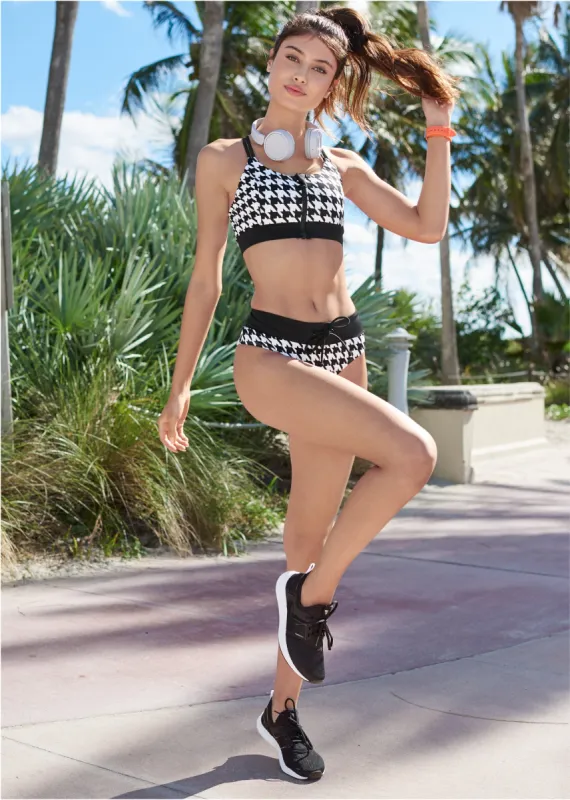 Gym To Swim Bottom - Houndstooth sold by VENUS
