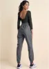 Two-Tone Sport Jumpsuit - Black & Grey sold by VENUS