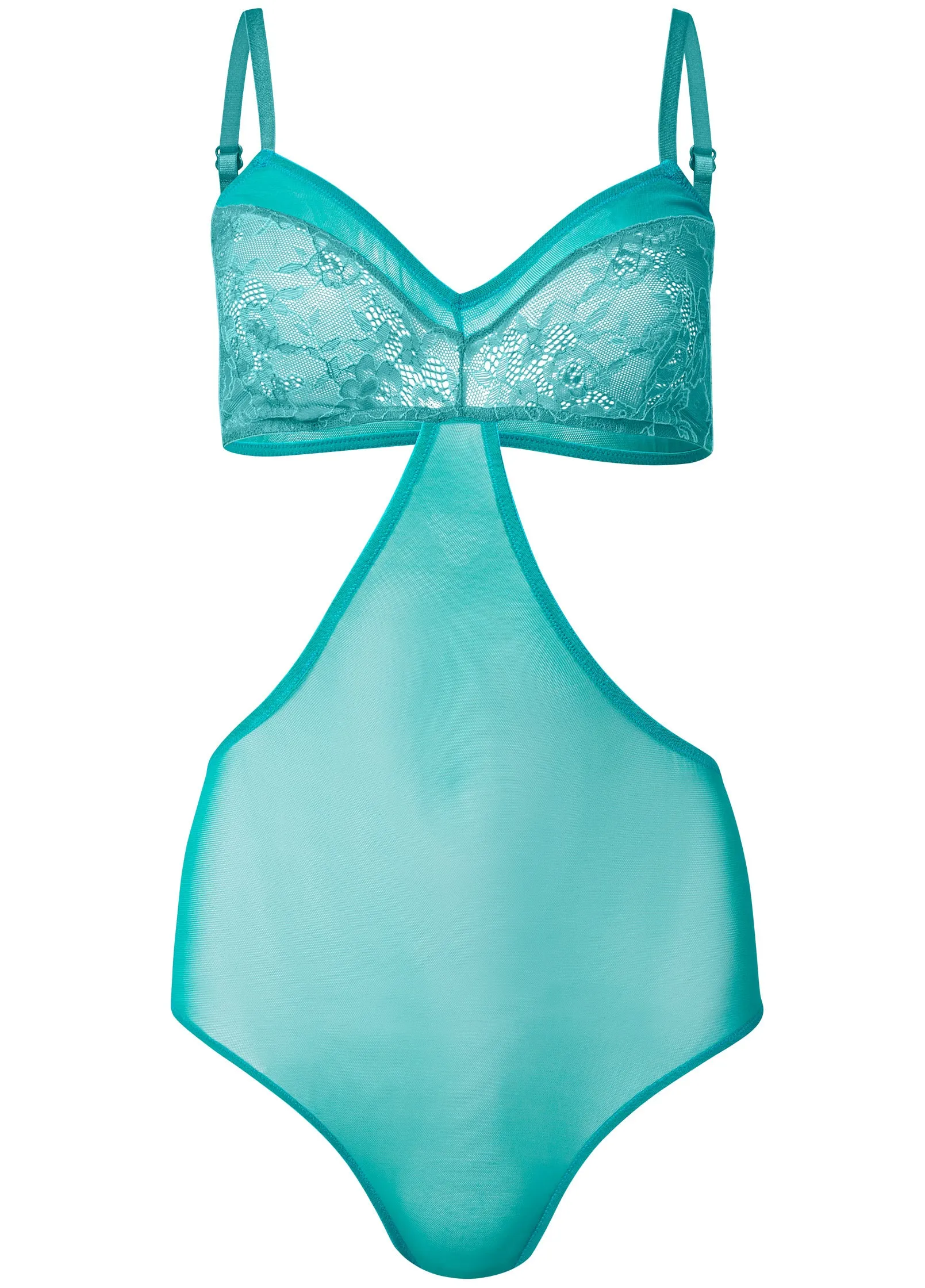 Lace Cutout Teddy - Teal sold by VENUS product image thumbnail 5