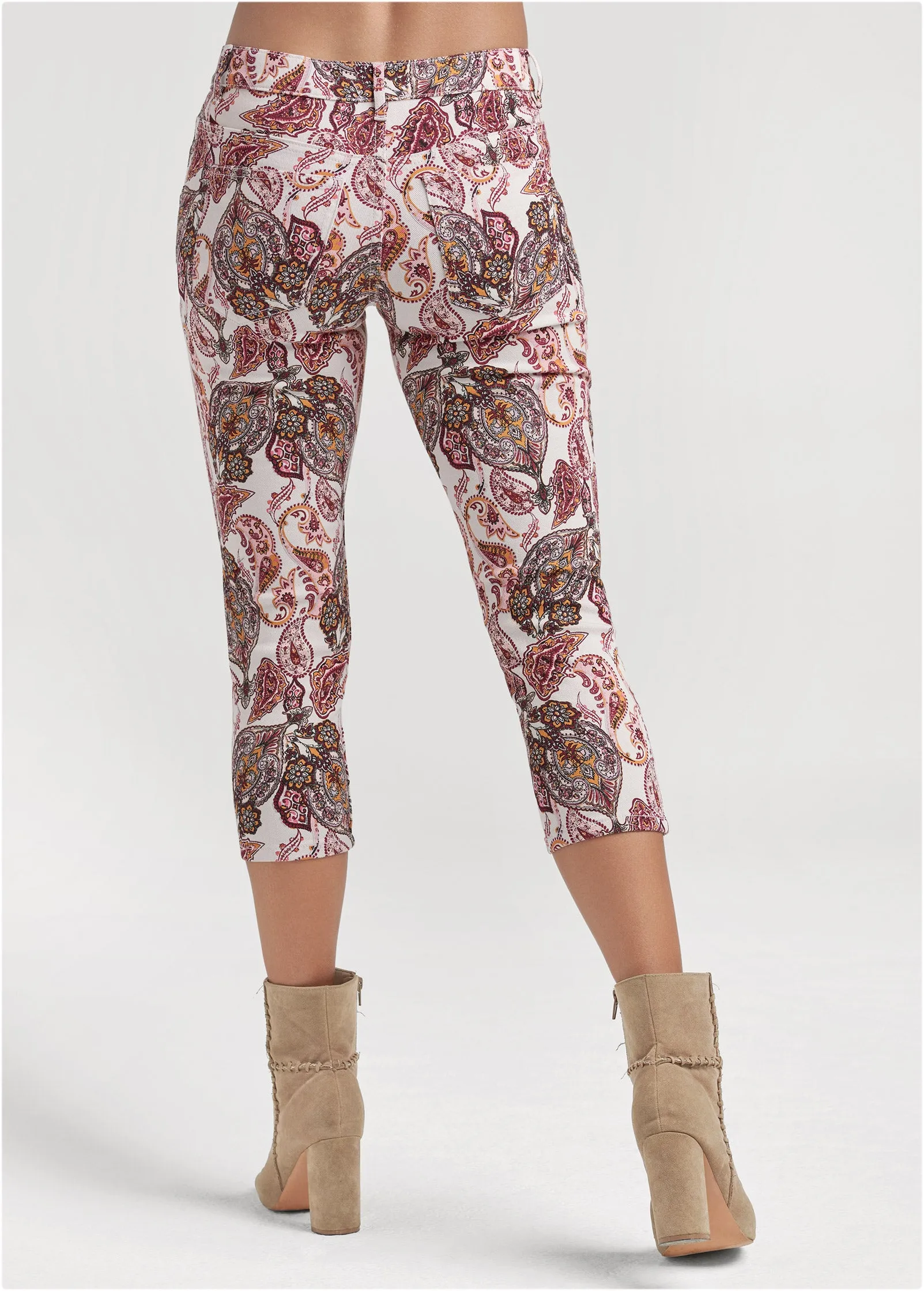 Cindy Capri Jeans - Blush Multi sold by VENUS product image thumbnail 2