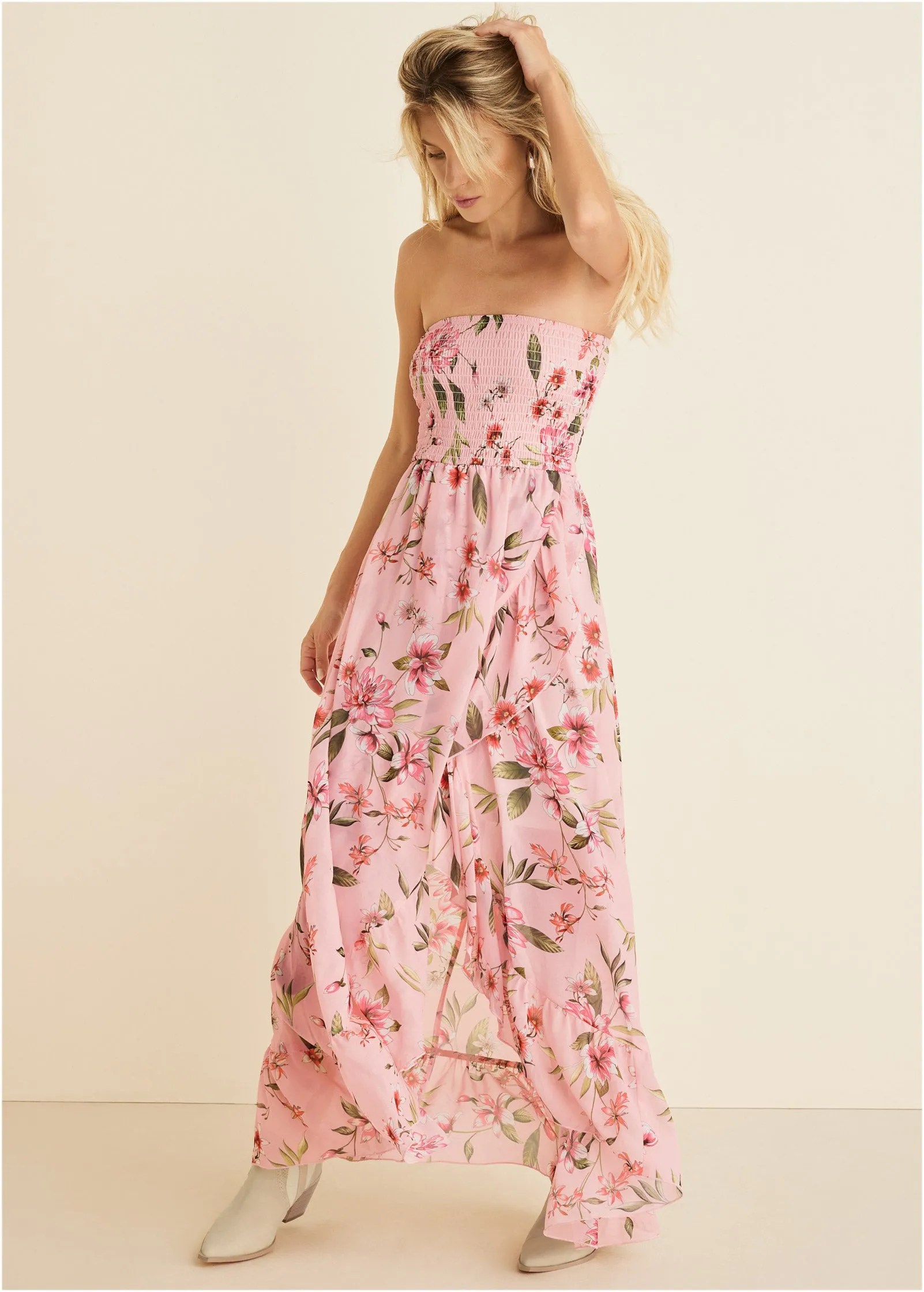 Strapless Smocked Dress - Ethereal Floral sold by VENUS product image thumbnail 4
