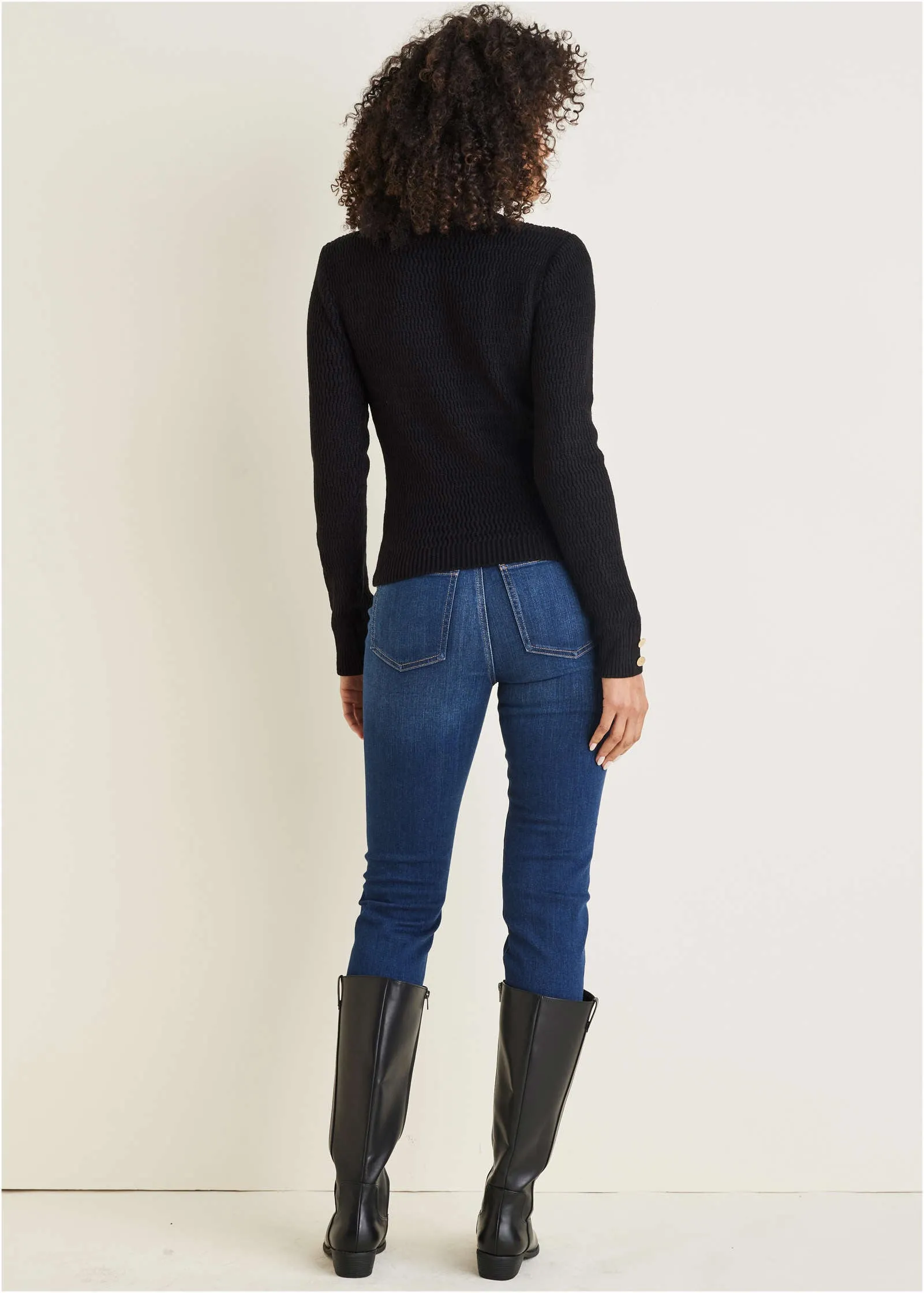 Open Stitch Sweater - Black sold by VENUS product image thumbnail 2