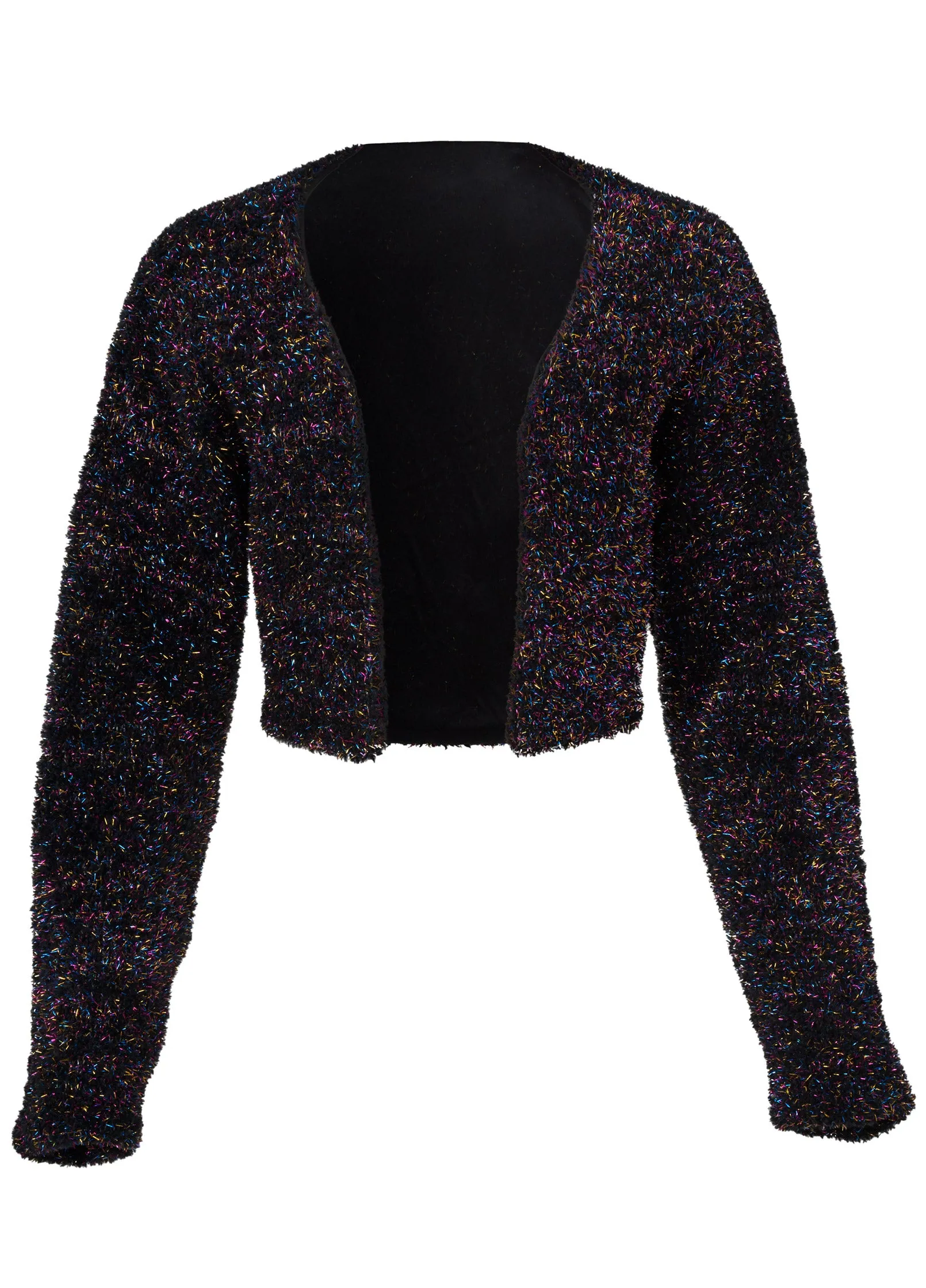 Lurex Cropped Cardigan - Black Multi sold by VENUS product image thumbnail 5