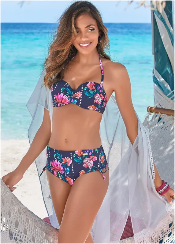 Bandeau Bikini Top - Floral Drop sold by VENUS