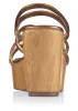 Metallic Crisscross Wedges - Bronze sold by VENUS