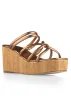 Metallic Crisscross Wedges - Bronze sold by VENUS