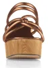 Metallic Crisscross Wedges - Bronze sold by VENUS