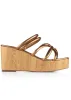 Metallic Crisscross Wedges - Bronze sold by VENUS