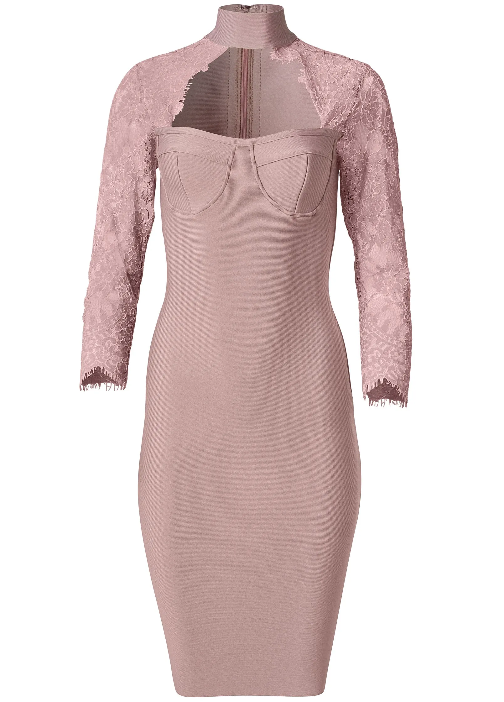 Lace Sleeve Bandage Dress - Tan sold by VENUS product image thumbnail 5