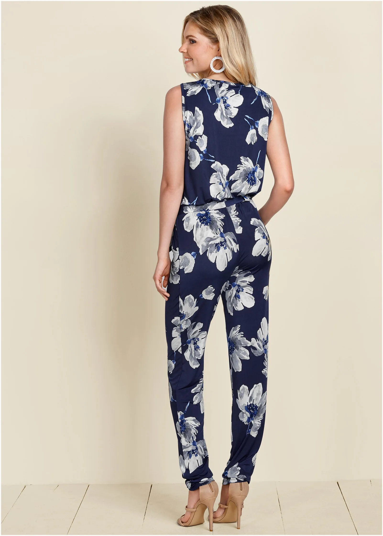 Floral Print Jumpsuit - Navy Multi sold by VENUS product image thumbnail 2
