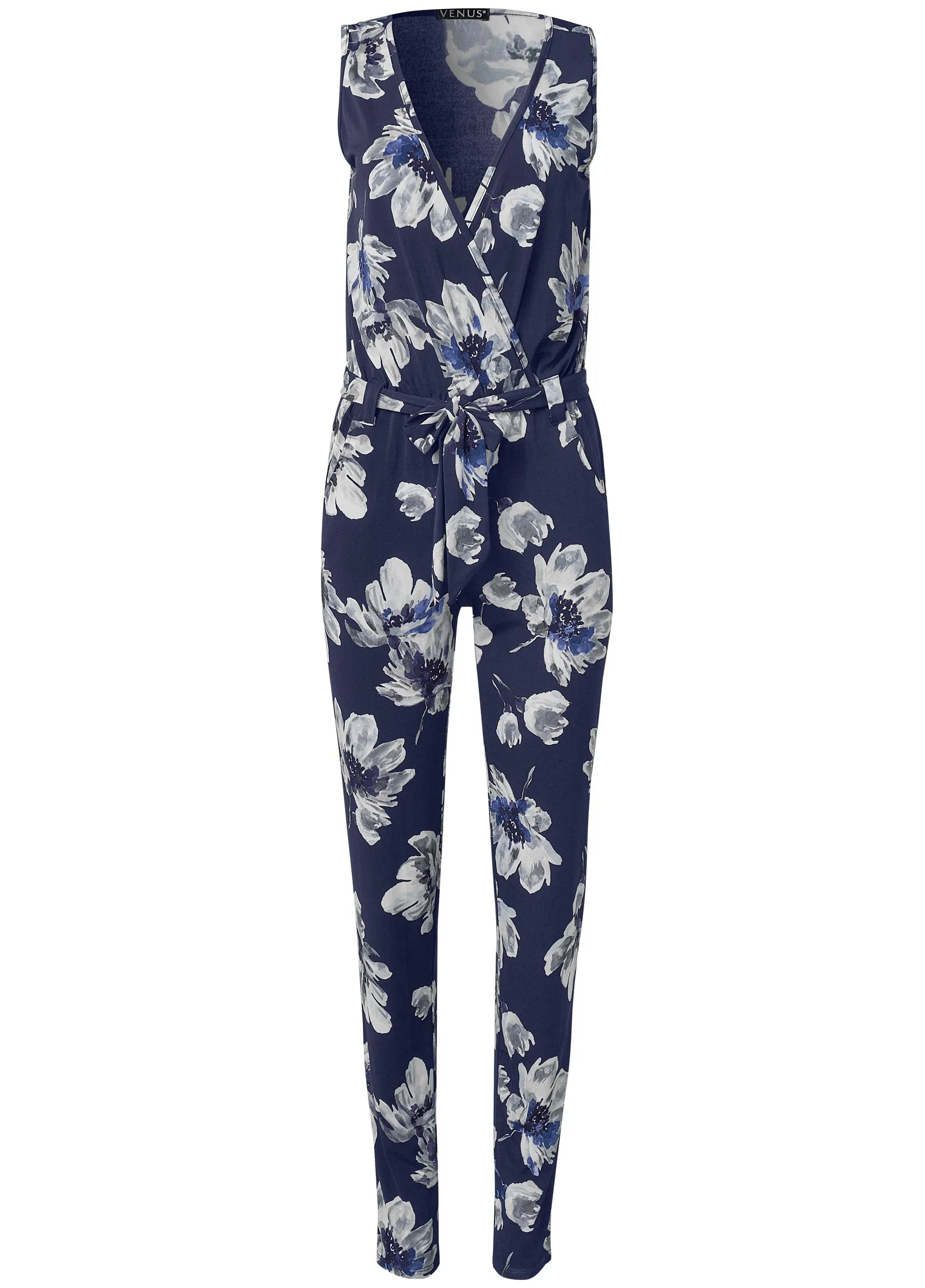 Floral Print Jumpsuit - Navy Multi sold by VENUS product image thumbnail 5